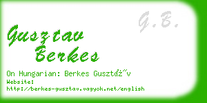 gusztav berkes business card